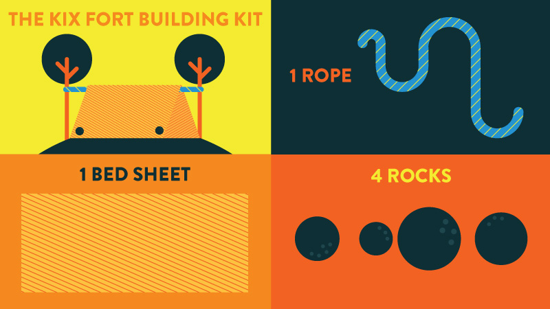 The Kix fort building kit. Do your kids love building forts? Keep a 