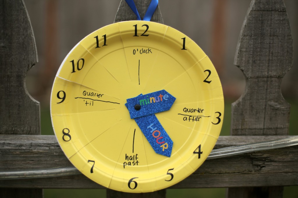 Paper plate clock craft