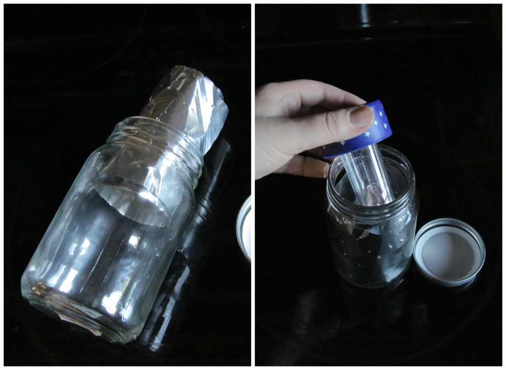 DIY Constellation jar with solar light and mason jar