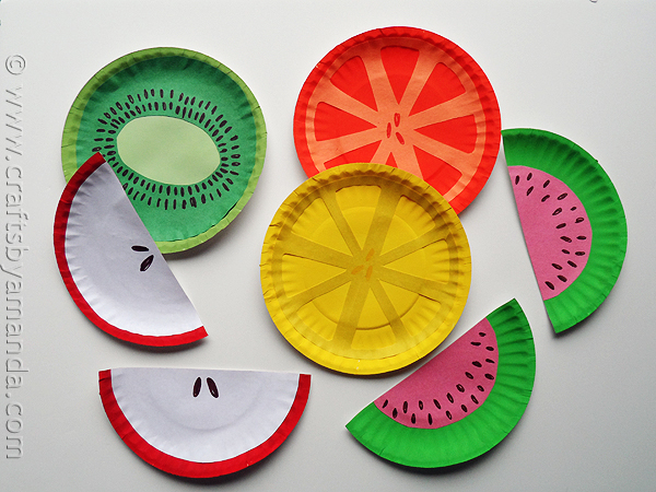 Kix Cereal paper plate fruit craft