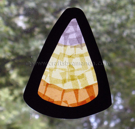 Candy Corn Paper Sun Catcher