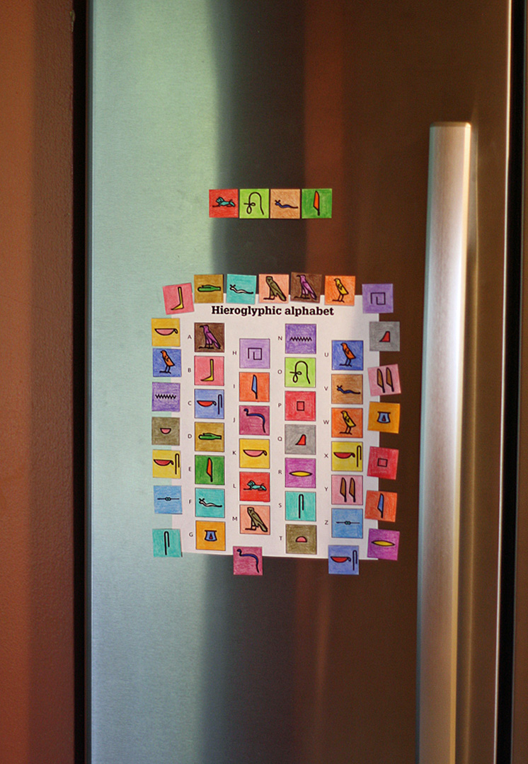 Hieroglyphic Alphabet Magnets @amandaformaro Kix Cereal