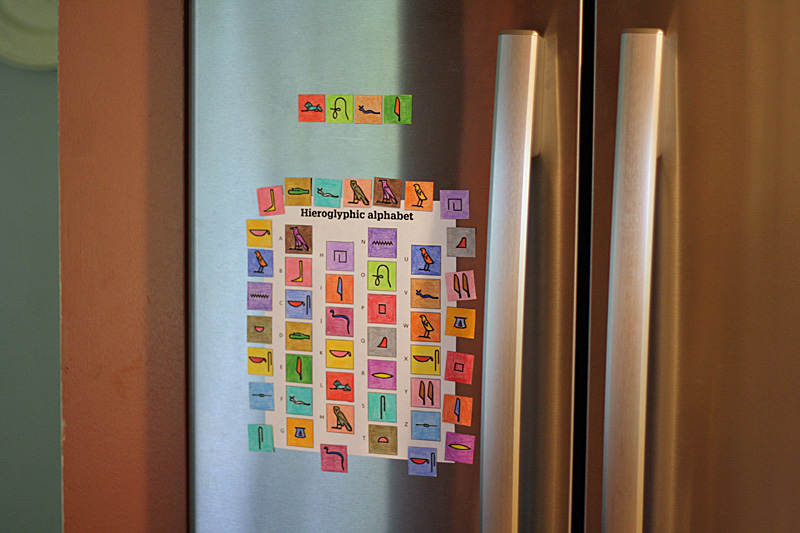 Hieroglyphic Alphabet Magnets @amandaformaro Kix Cereal