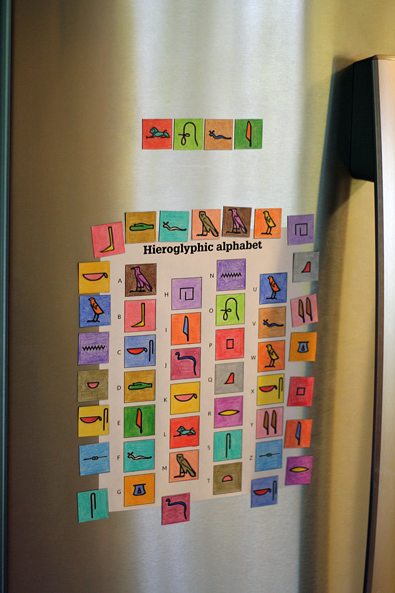 Hieroglyphic Alphabet Magnets @amandaformaro Kix Cereal