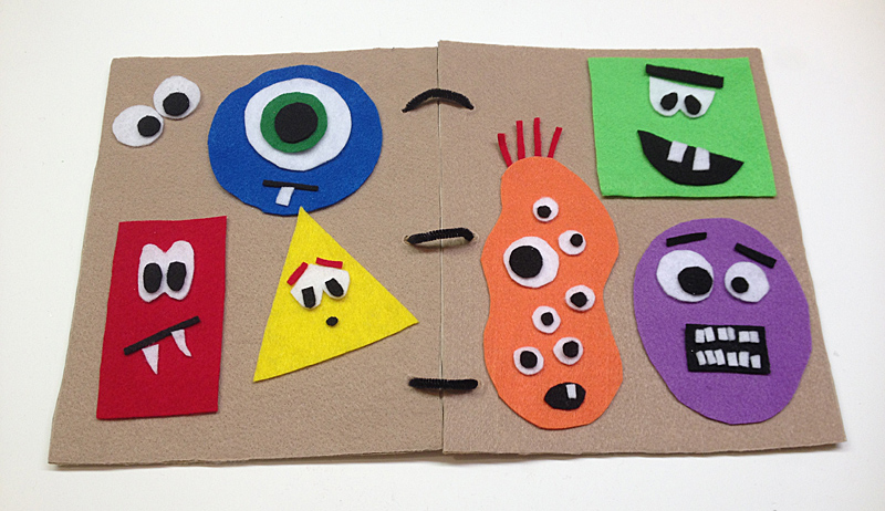 Monster Felt Board Book by @amandaformaro for Kix Cereal