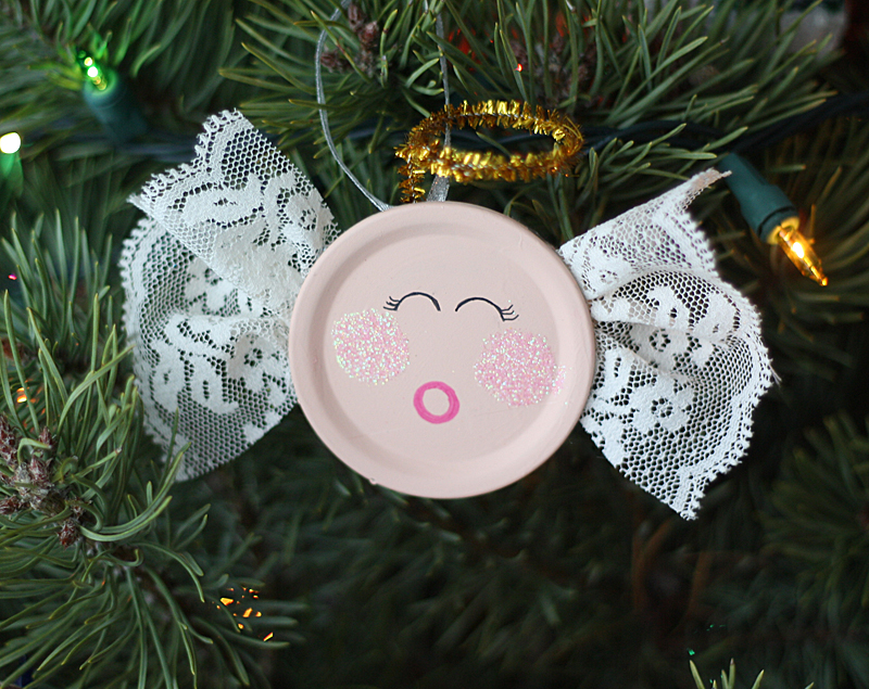 Canning Lid Angel Ornament by @amandaformaro for Kix Cereal