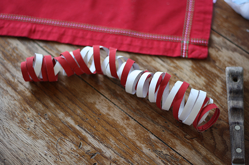 Cardboard Tube Coiled Candy Cane by @amandaformaro for Kix Cereal