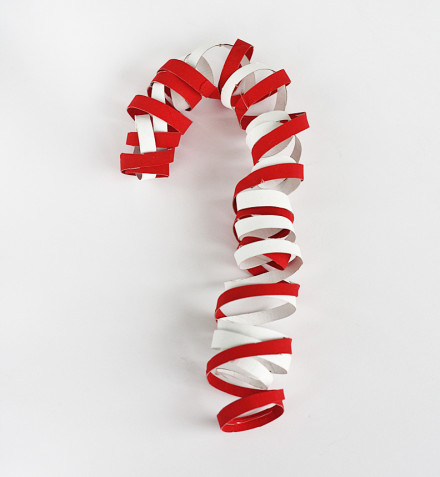 Cardboard Tube Coiled Candy Cane by @amandaformaro for Kix Cereal