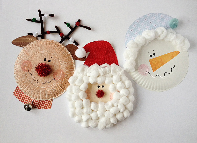 Paper Plate Christmas Characters: Santa, Rudolph, Snowman · Kix Cereal