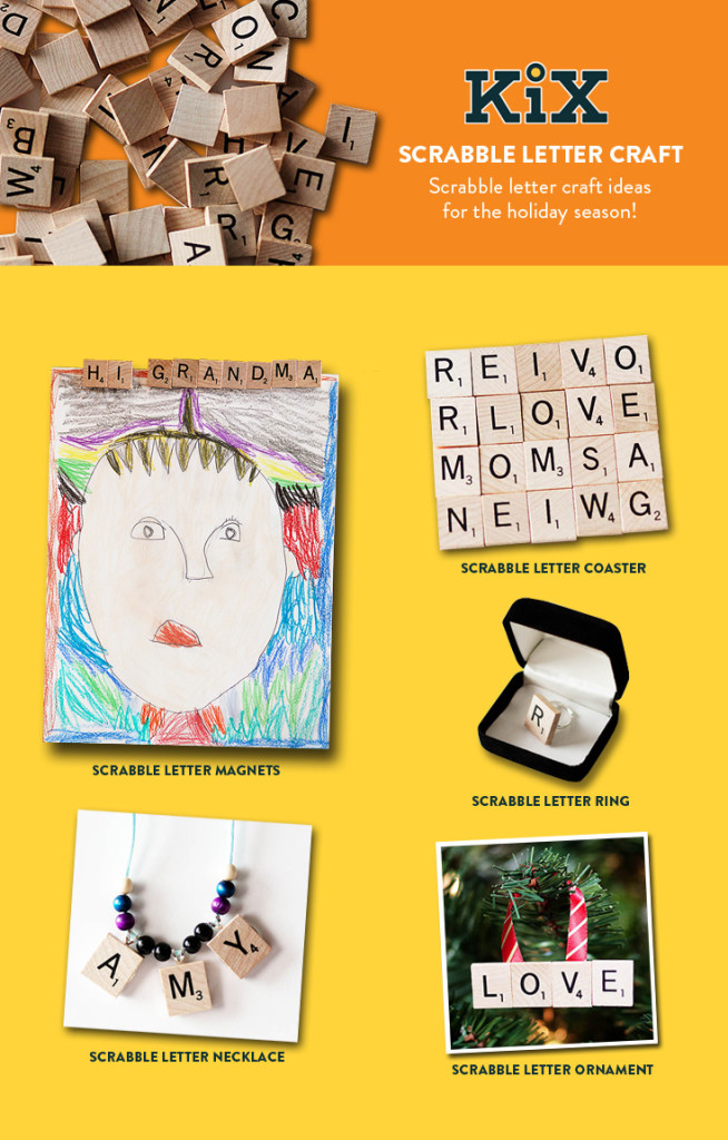 5 Scrabble Tile DIY Gifts · Kix Cereal