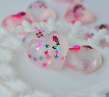 Decorative Confetti Heart Soaps by @amandaformaro for Kix Cereal