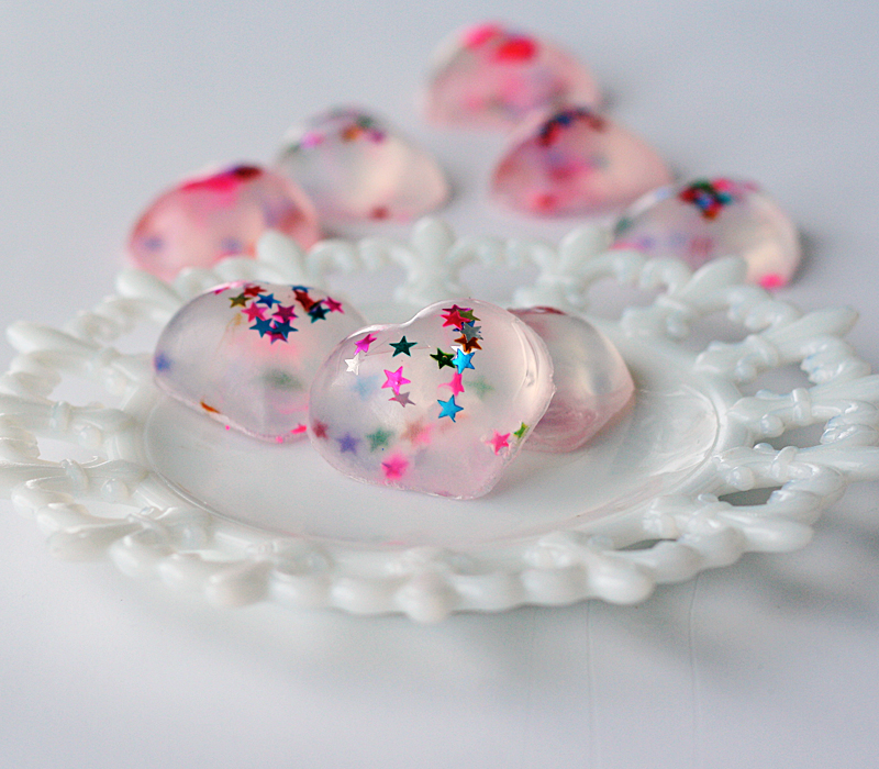 Decorative Confetti Heart Soaps by @amandaformaro for Kix Cereal