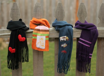 4 no-sew scarf embellishment ideas using dollar store scarves