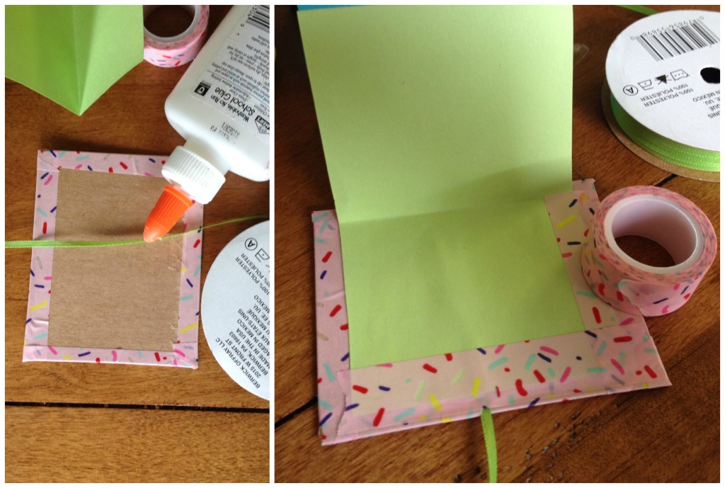 Recycled craft for kids: cereal box accordion album