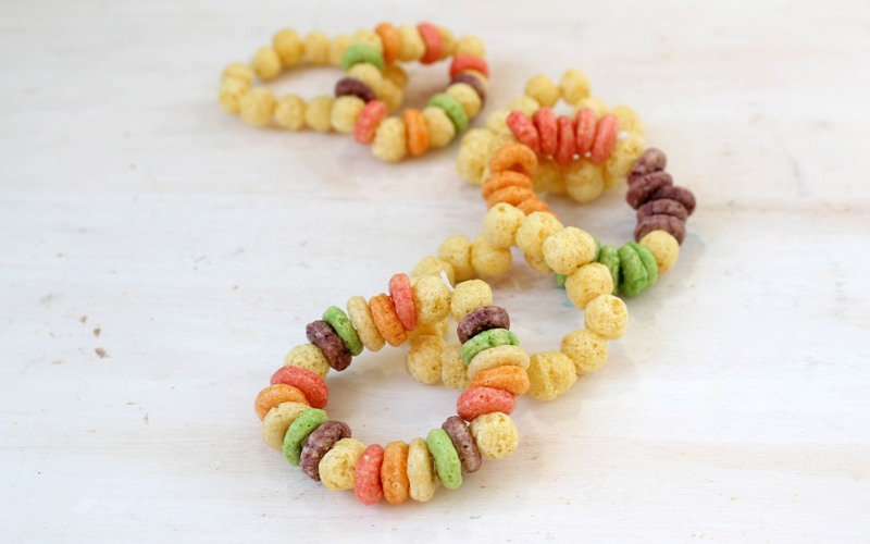 kix and fruity cheerios cereal bracelets