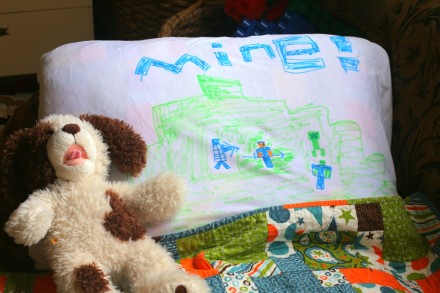 Fun kid activity: personalize a pillowcase