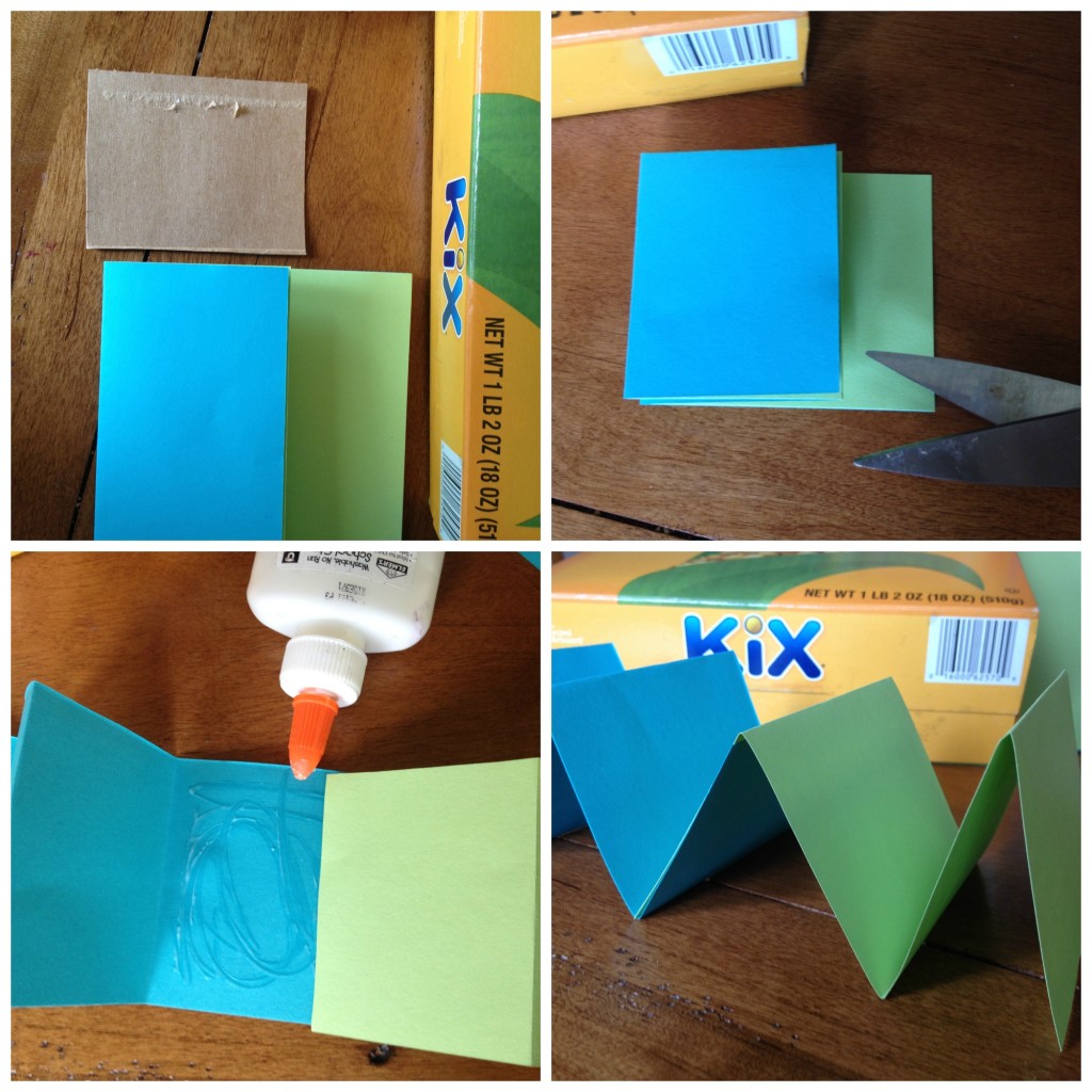 Kids craft: Recycled cereal box accordion album