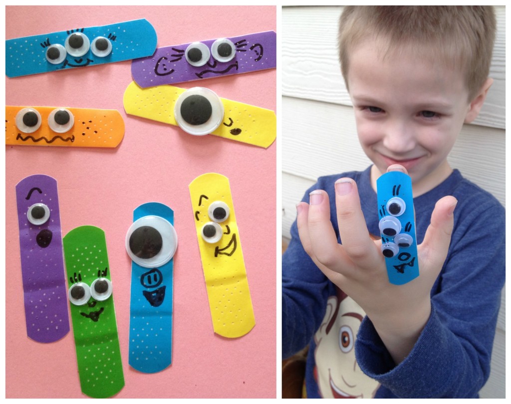 Band-aid monsters - fun boredom buster for kids