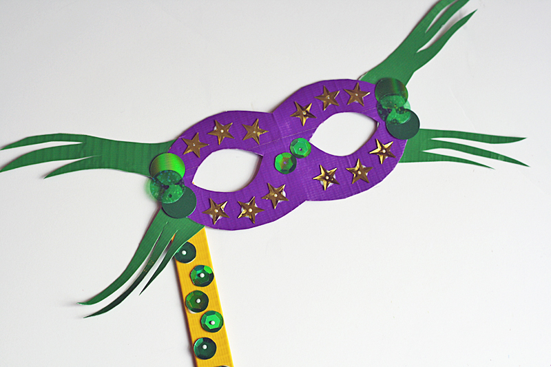 Duct Tape Mardi Gras Mask on kixcereal.com