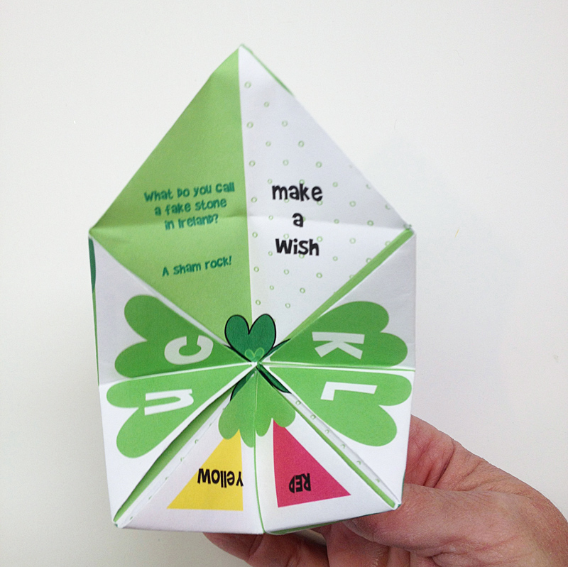 St. Patrick's Day fortune teller on kixcereal.com