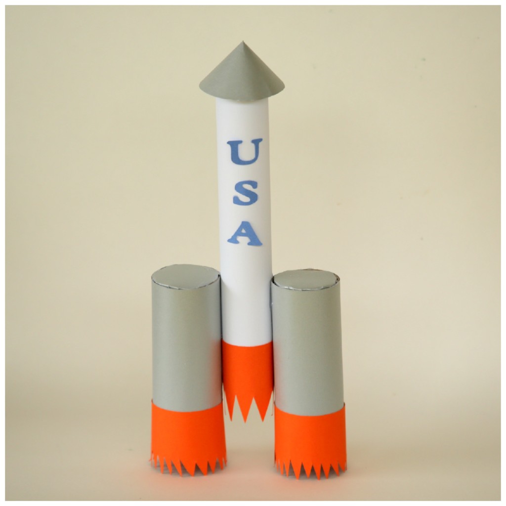 Earth Day Paper Towel Tube Rocket Ship Craft