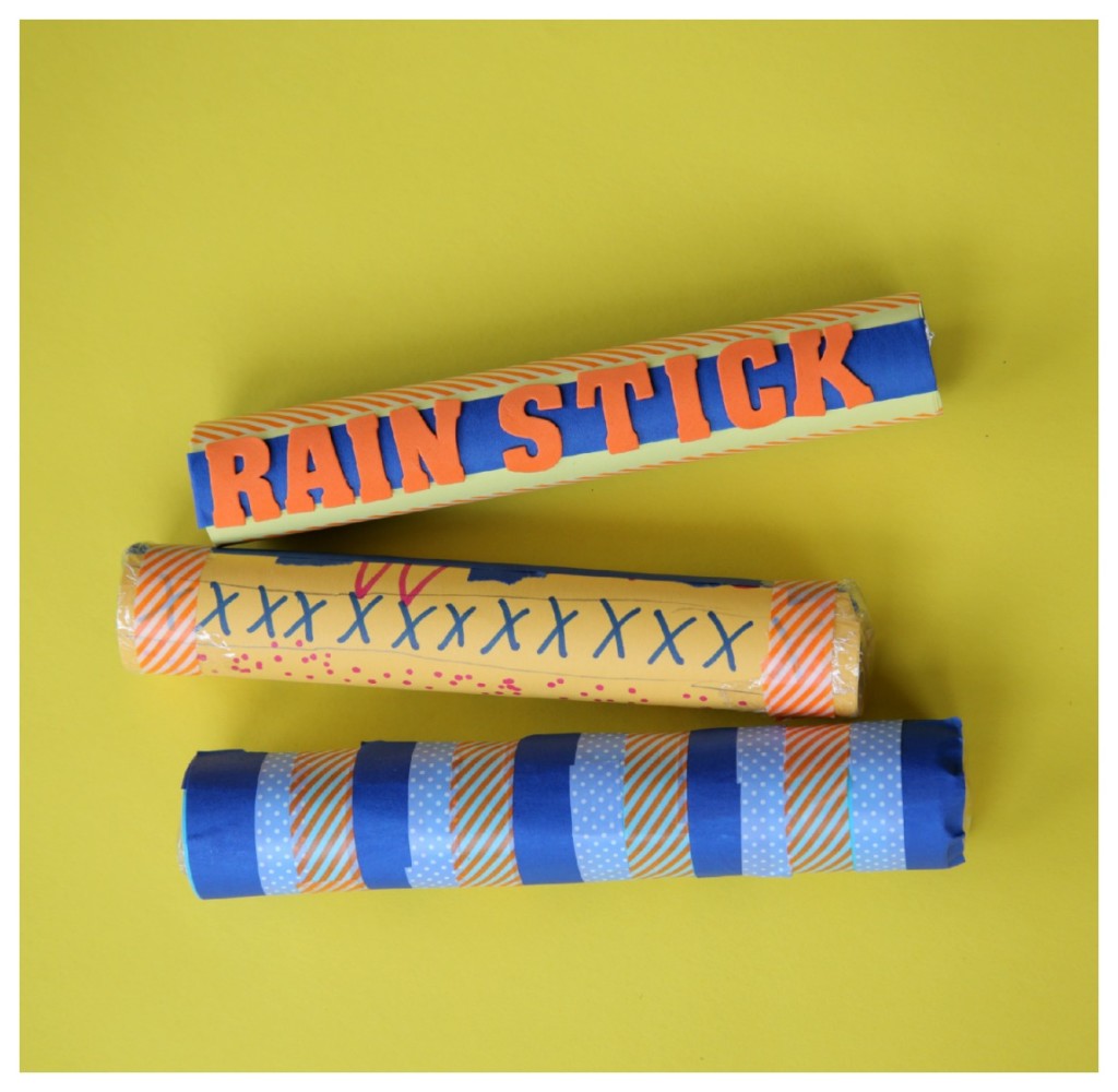 Make a rainstick out of a paper towel