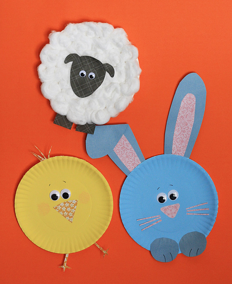 Paper Plate Easter Characters on kixcereal.com