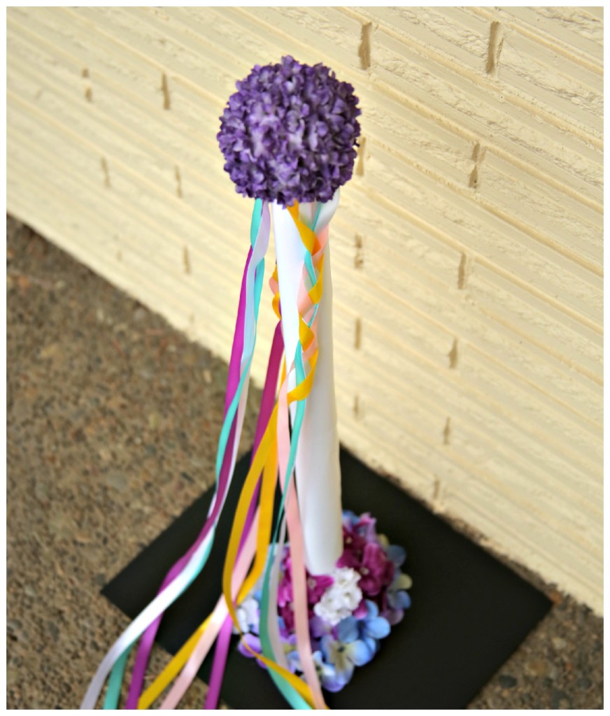 Maypole crafts from recycled materials