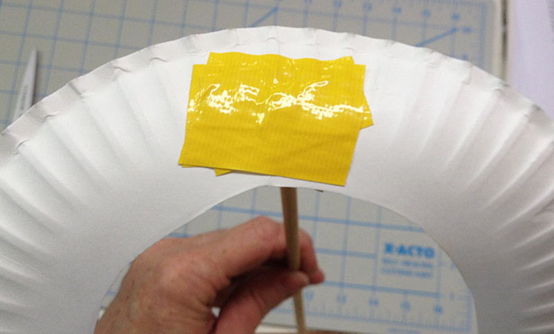 paper plate kite step 6