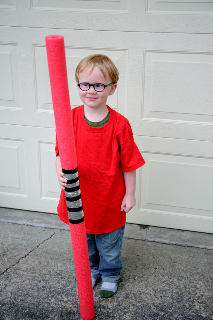 Darth Maul Double-Sided Light Saber made of pool noodles