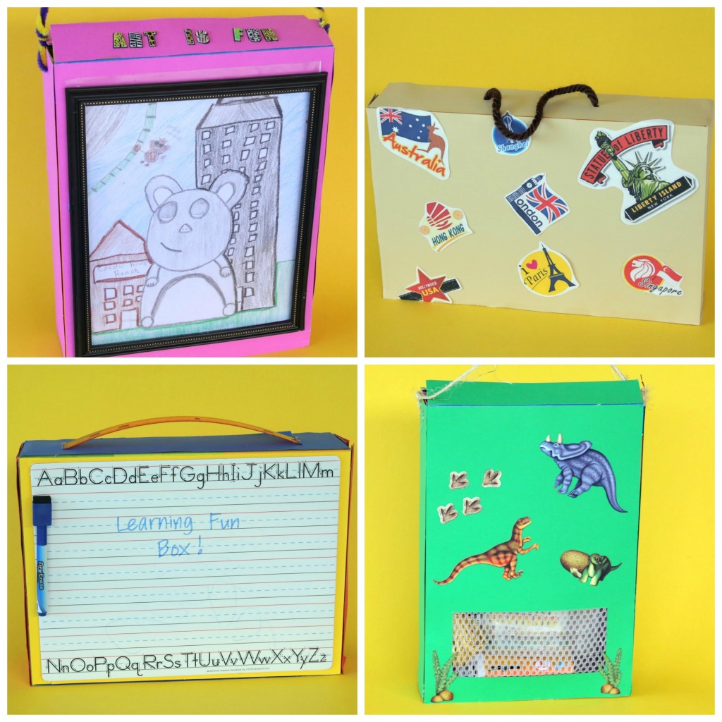 4 cereal box craft kits - great way to organize activities for summer