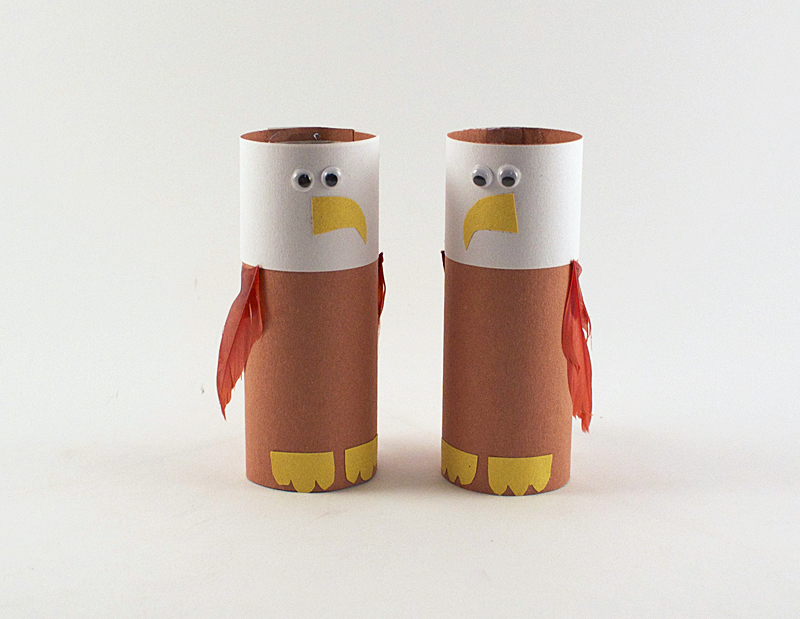 Cardboard Tube Bald Eagle Craft