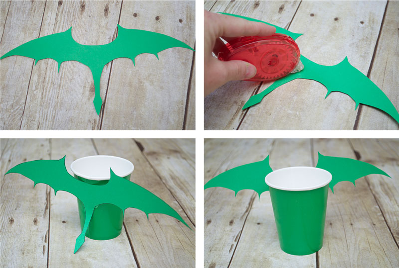 Dragon snack cup step 1