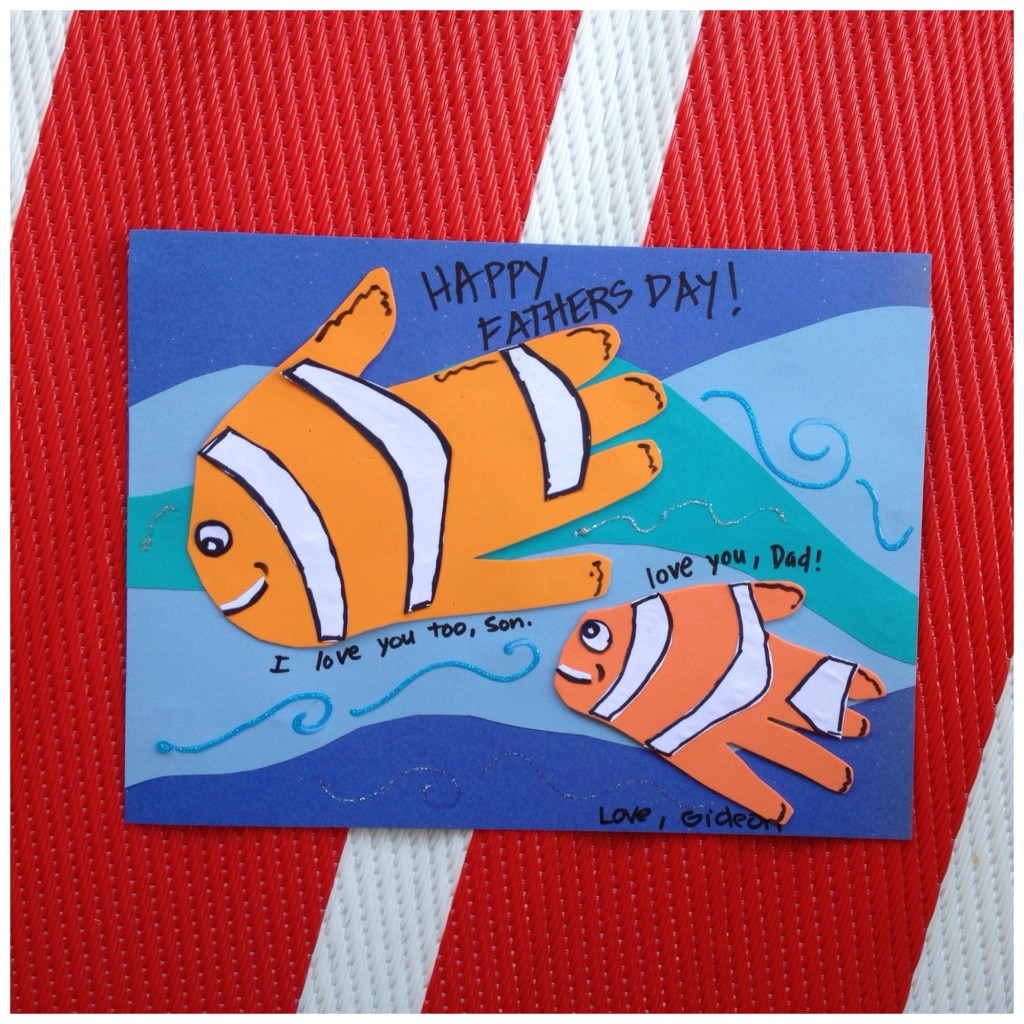 Father's Day Craft: Dad & Kid Handprint Fish 