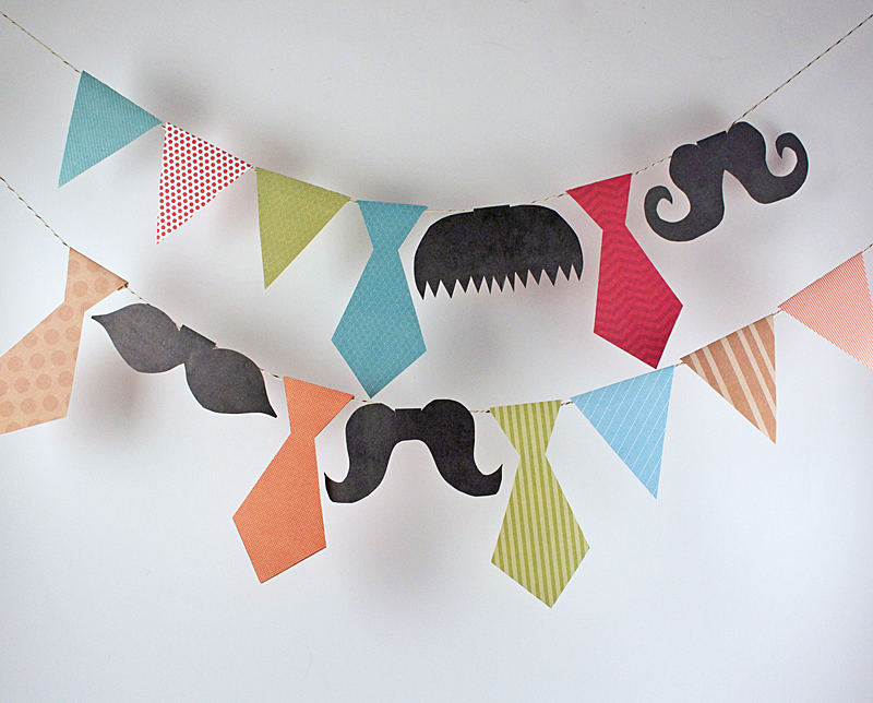 Kix Mustache & Tie Banner Craft