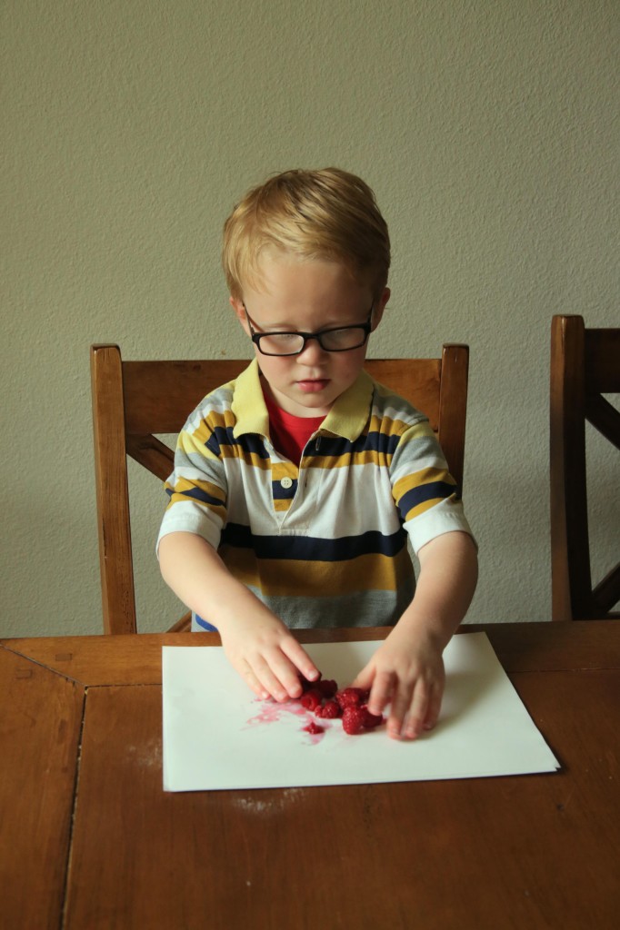 Berry painting - edible paint idea!