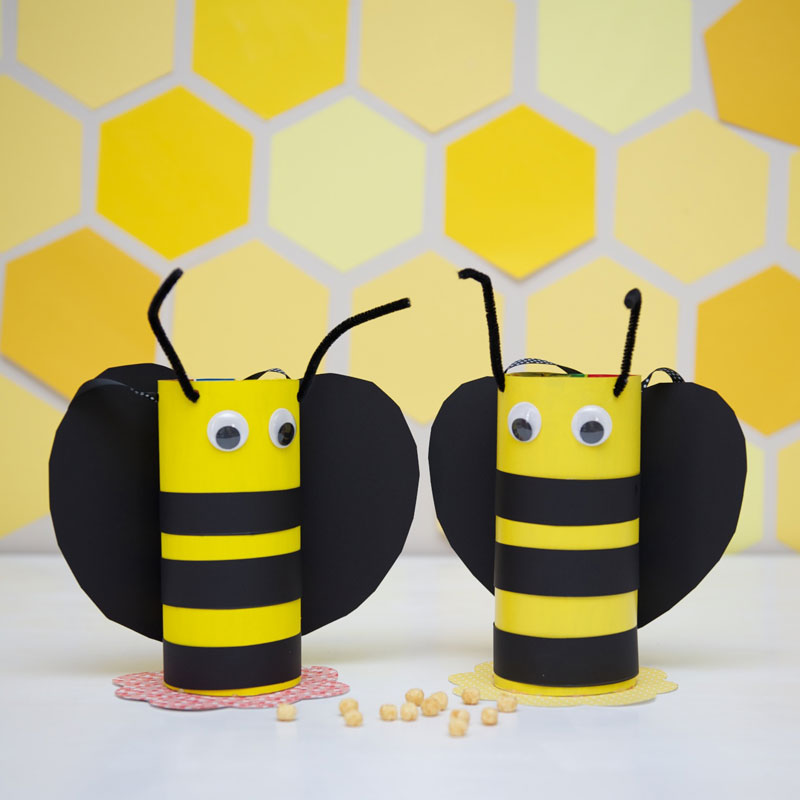 Cereal box bee party favors
