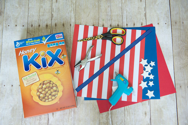 Cereal box Uncle Sam hat party favor materials