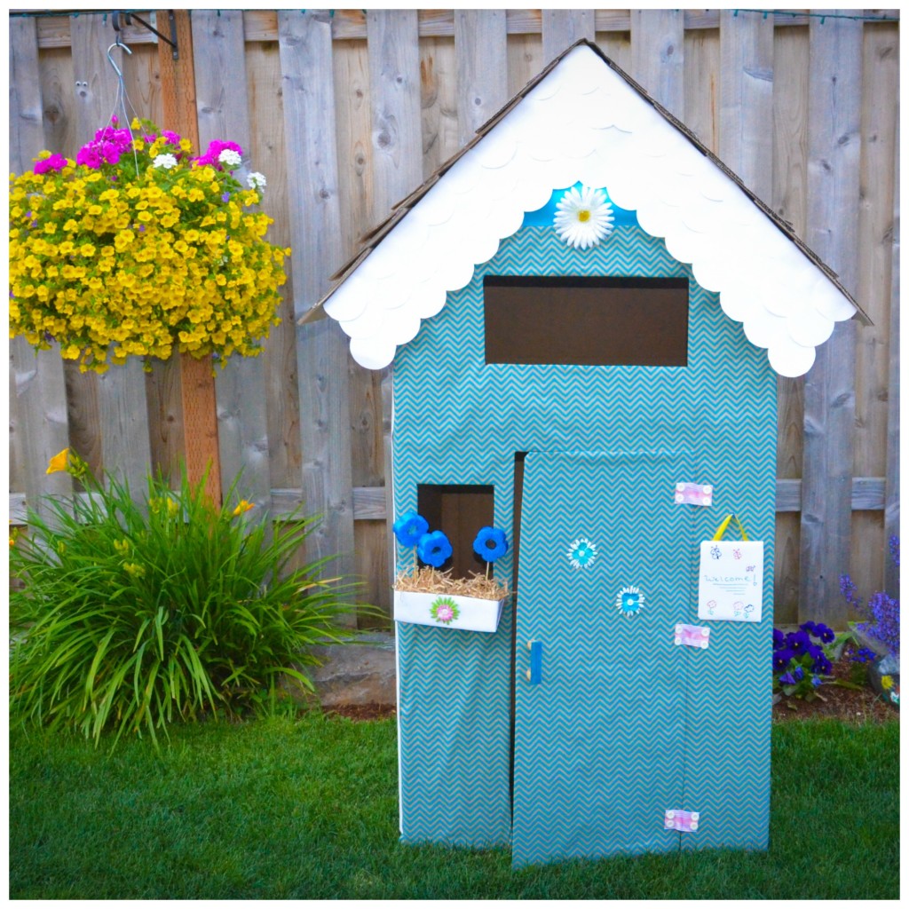 DIY Cardboard Box Playhouse