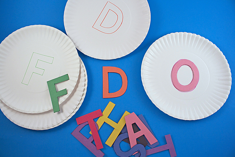 Paper Plate Alphabet Matching Game by Amanda Formaro