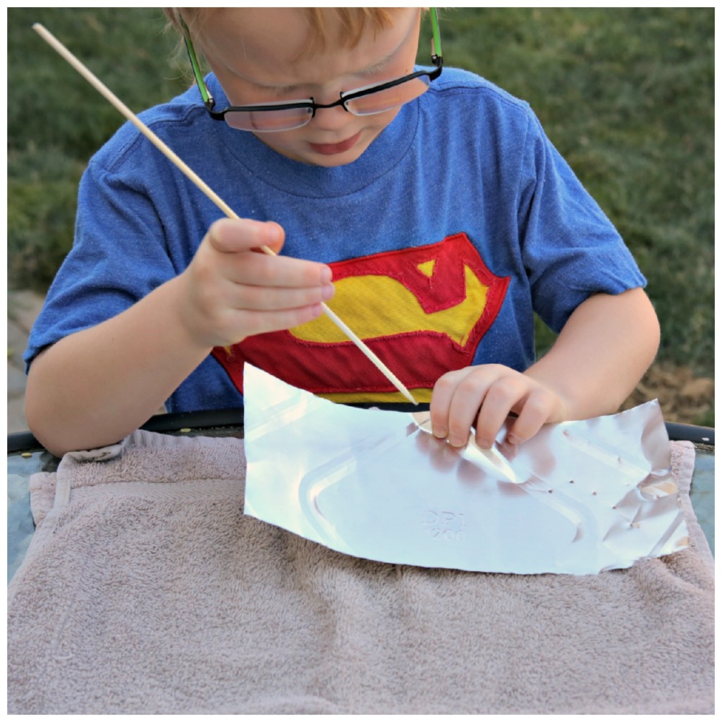 Constellation Jar - Punching holes for constellations