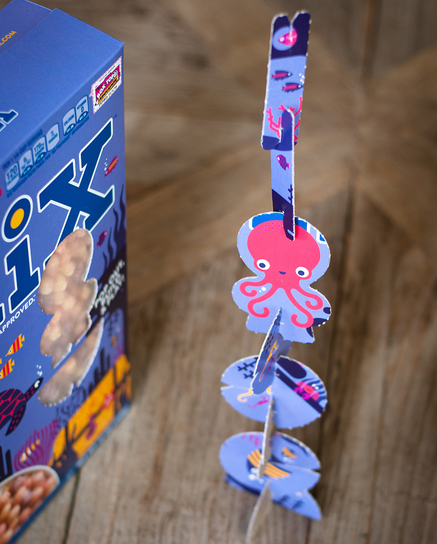 Kix Cereal box craft built into Tallest Tower Challenge