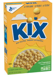 a box of kix cereal