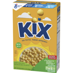 Kix original cereal, front of package