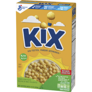 Kix Cereal in original flavor, front of pack